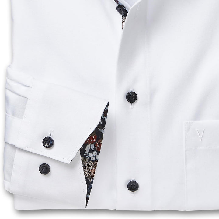 Marvelis Herren Businesshemd Langarm 720184,Einfarbig,Modern Fit,New Kent 46 Weiss 00, 46 Weiss 00
