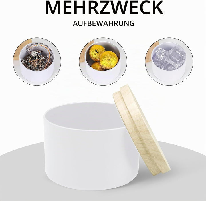 HFZCV 48 Stück Weisse Kerzendosen mit Deckel, 120 ml Weiss Leere Kerzengläser in Matt, Runde Metalld