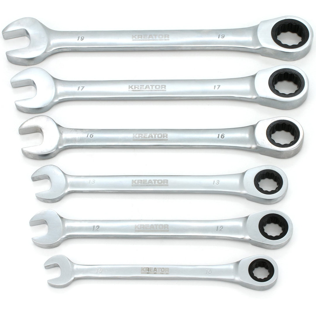 KREATOR KRT500013 - Set combi llaves trinquete 6p