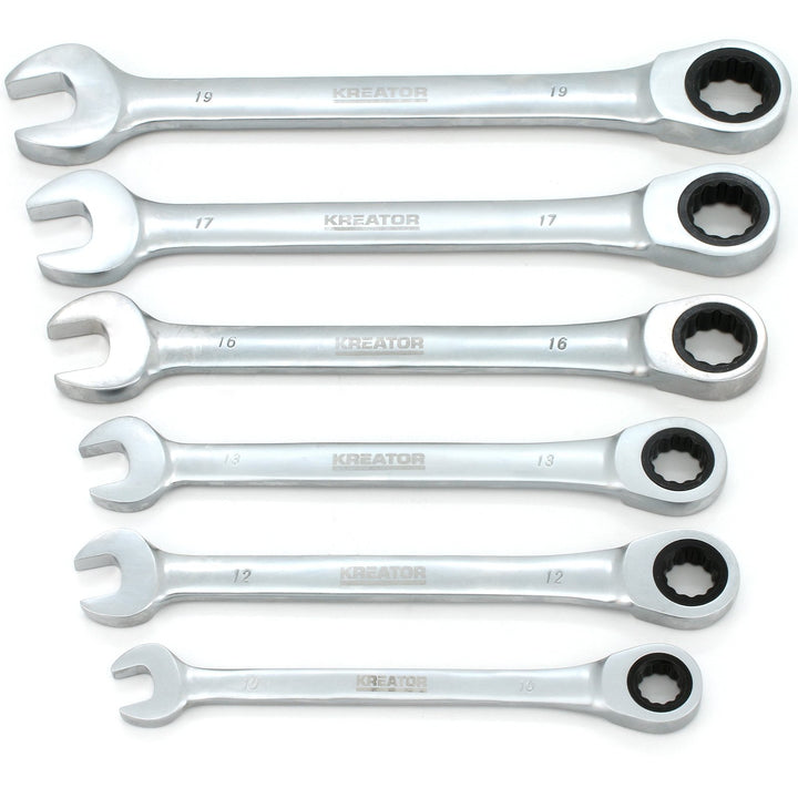 KREATOR KRT500013 - Set combi llaves trinquete 6p