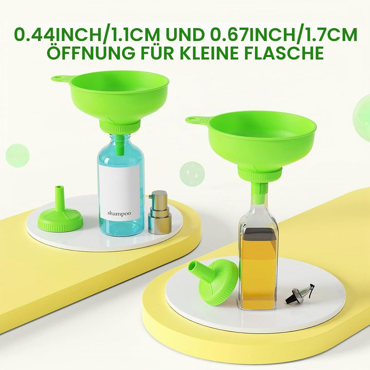 Pisol Breiter Mund Küchen Trichter, Lebensmittelqualität Kunststoff-Kochkonservierungstrichter mit 4
