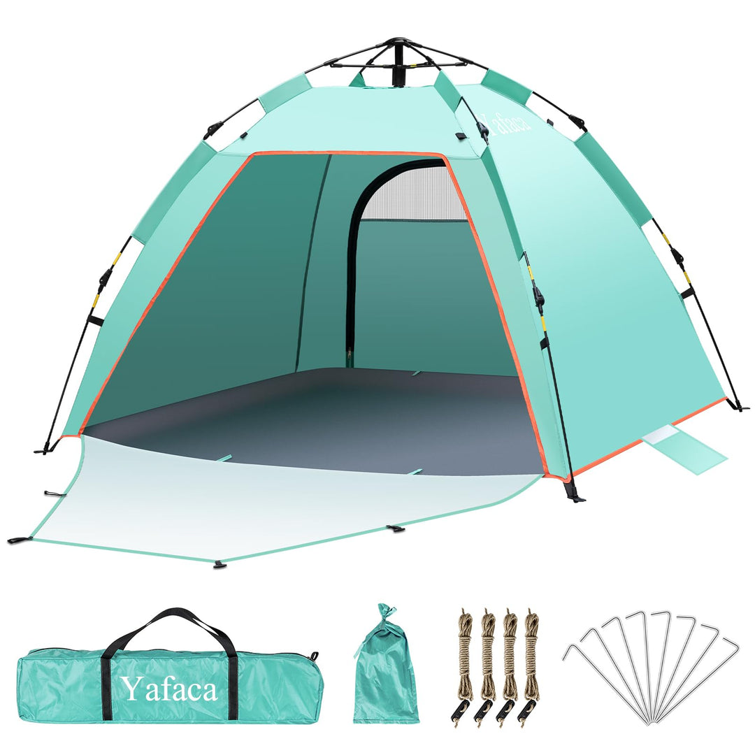 Yafaca Strandmuschel, 1-3 Personen Automatische Pop Up Zelt, Grosses UV Schutz 50+ Sonnenschutz Trag