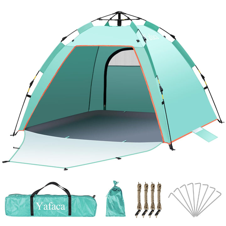 Yafaca Strandmuschel, 1-3 Personen Automatische Pop Up Zelt, Grosses UV Schutz 50+ Sonnenschutz Trag