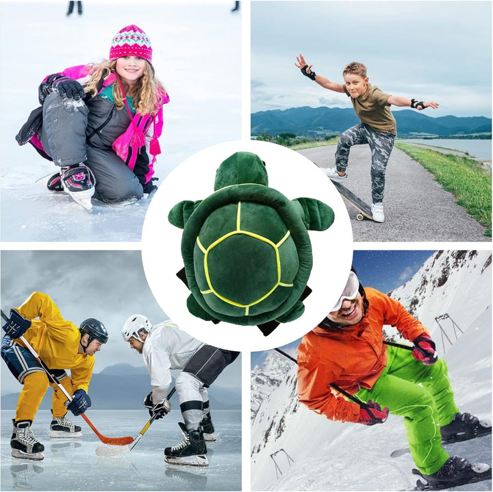 Aznever Ski-Schutzausrüstung Schildkröte – niedliches Cartoon-Snowboard-Hüftschutzkissen | Weicher K