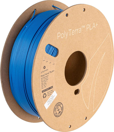 Polymaker PLA+ Filament für 3D-Drucker 1,75 mm (PLA Plus Blue Filament), 1 kg Kartonspule, glänzende