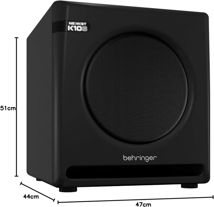 Behringer NEKKST K10S Audiophiler 10" Studio Subwoofer mit High Excursion Woofer NEKKST K10S Single,