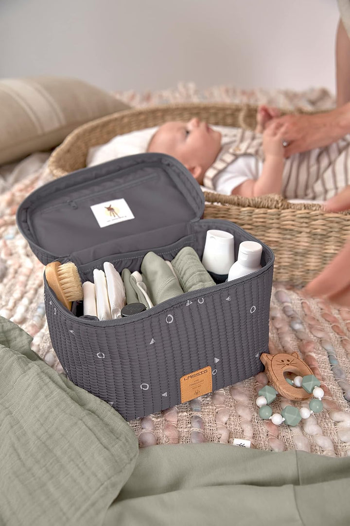 LÄSSIG Baby Wickeltisch Organizer Windel-Organizer to Go/Casual Nursery Caddy To Go, Anthracite