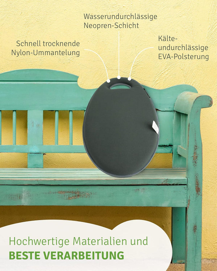 TECHNIGART Knie-Kissen für Indoor & Outdoor - Sitz-Polster für unterwegs, Garten-Arbeit, Camping, et