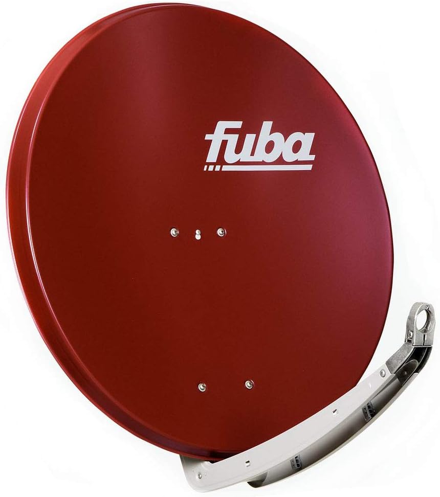 Fuba DAA 850 R Satellitenantenne 85cm Aluminium Rot DEK 417 Quad LNB Direktanschluss 4 Teilnehmer 8X