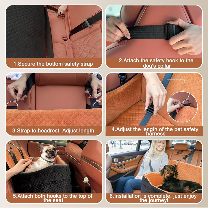 Vivifying Hunde Autositz Rückbank, mittelgrosse/grosse oder 2 kleine Hunde