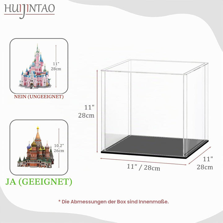 Huijintao Acryl Vitrine/Schaukasten/Display Case/Display Box für Modellautos, Figuren, Sammlerstücke