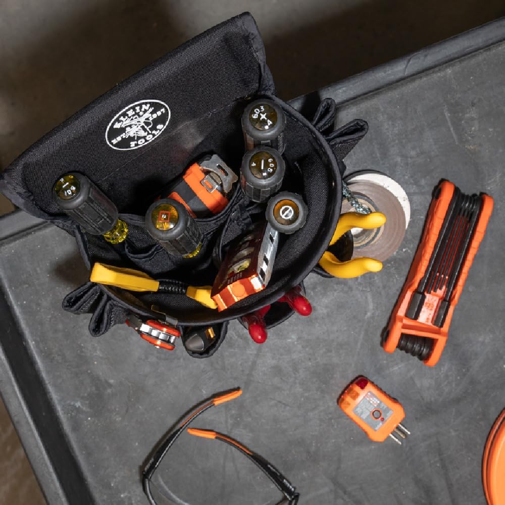 Klein Tools 5719 Powerline 18-pocket schwarz Nylon Elektriker-Werkzeugtasche, 5719