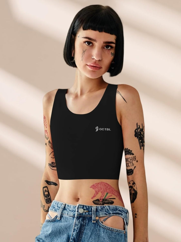 Brust Binder für Transgender FTM Trans Binder Atmungsaktive Nahtlos Schwimm Binder Bra Schwarz 3XL,