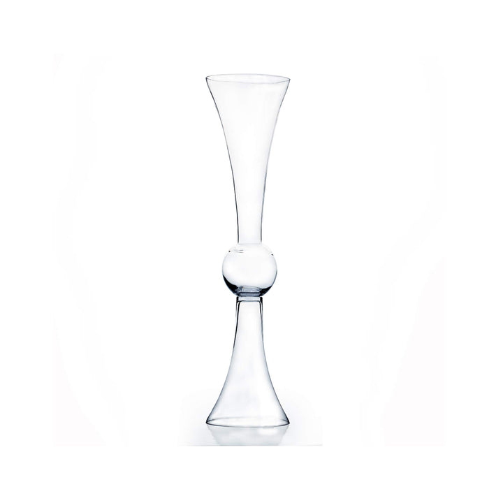 WGV Trompetenvase, offen, 15,2 cm, Höhe 61 cm, Boden 15,2 cm, transparent, wendbar, Latour Vase für