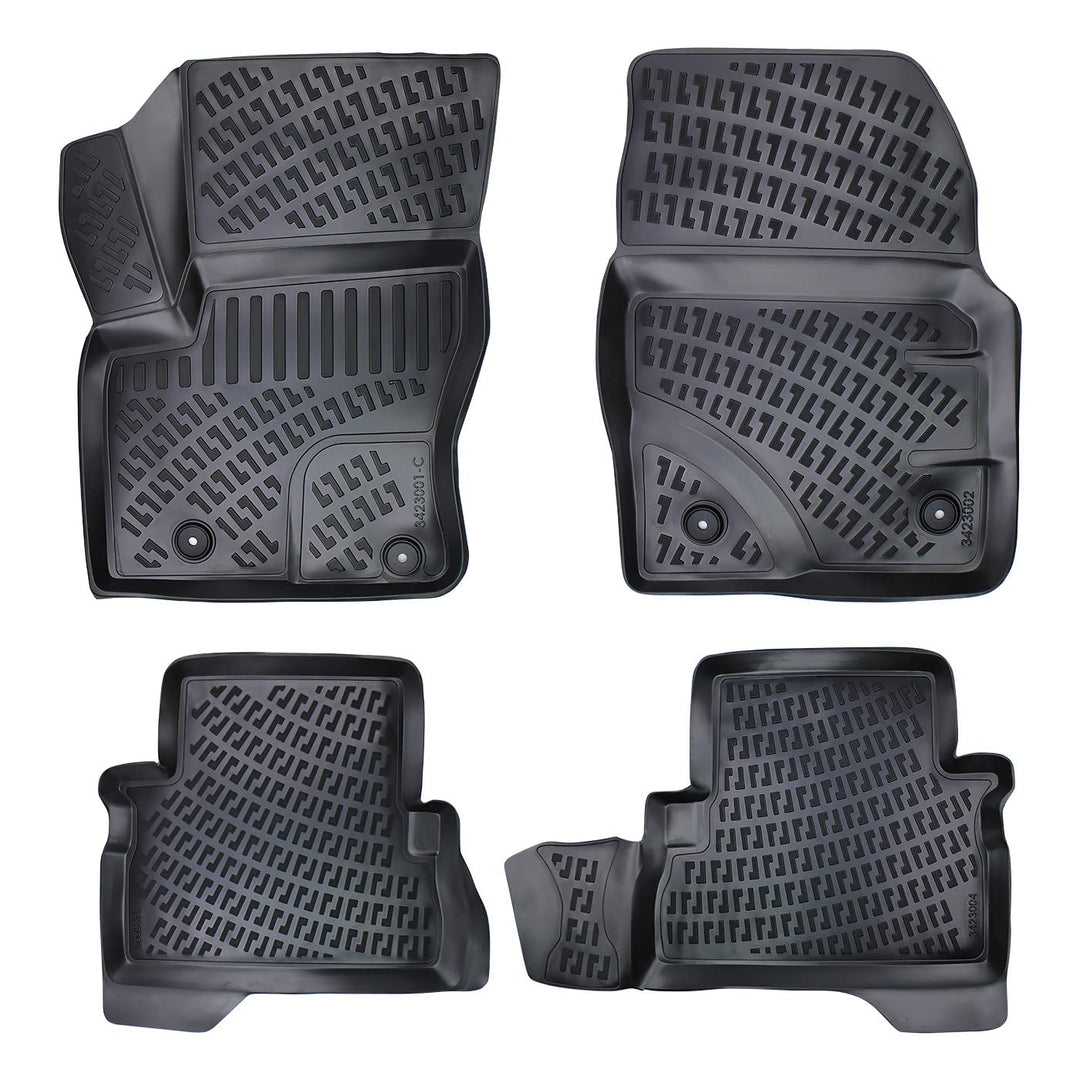 fussmattenprofi.com 3D Gummimatten Set für Ford C-Max (1.Gen) Baujahr 2003-2010 | Extra Hoher 5cm Ra