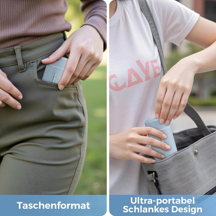 【Upgrade-Version】Exllena Mini Thermosflasche 250ml mit Edelstahl-Deckel, Trinkflasche Klein Doppelwa