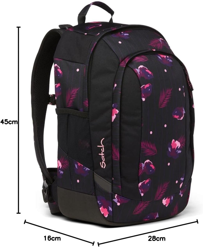 satch Air Schulrucksack Set 3tlg. inkl. Schlamperbox und Sportbeutel Mystic Nights, Mystic Nights