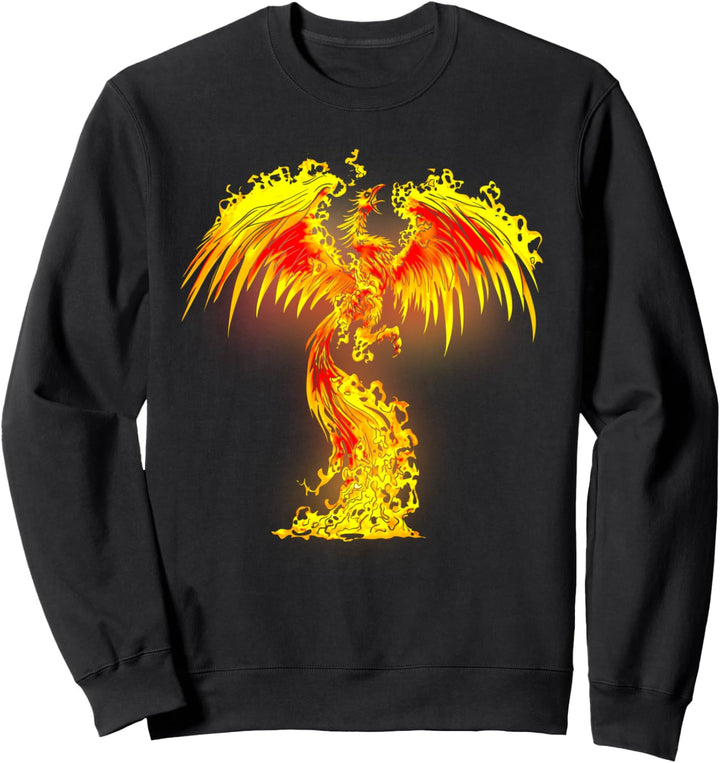 Ghotic Style Brennender Phoenix Biker Geschenk T Shirt Sweatshirt