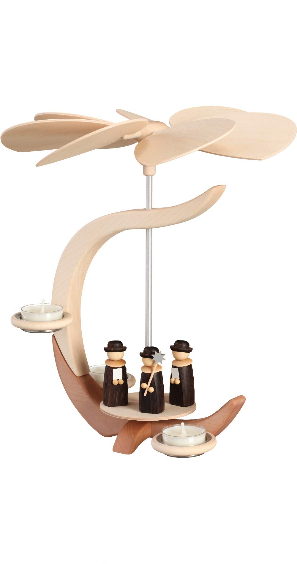 Seiffener Volkskunst Pyramide C-Form Weihnachtssänger ca. 30 cm (ohne Teelichter)