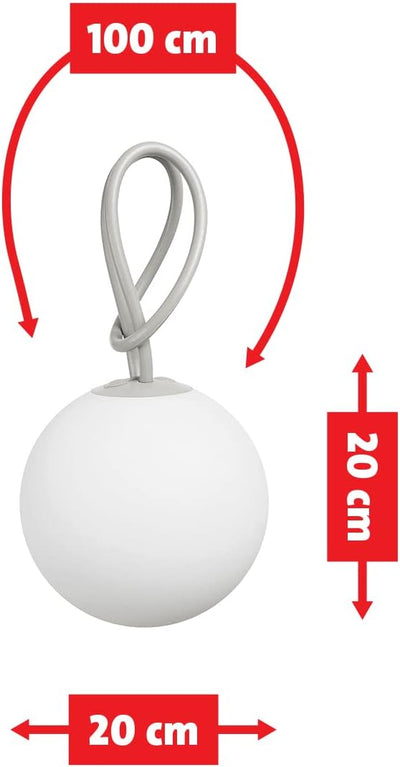 Fatboy Bolleke Indoor/Outdoor LED Lantern, Light Grey, Light Grey