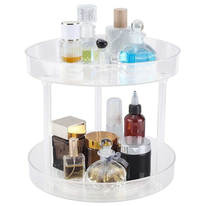 360° Drehbarer Acryl Makeup Organizer Klarer Acryl Drehteller Organizer Für Schrank Küche Vorratsrau
