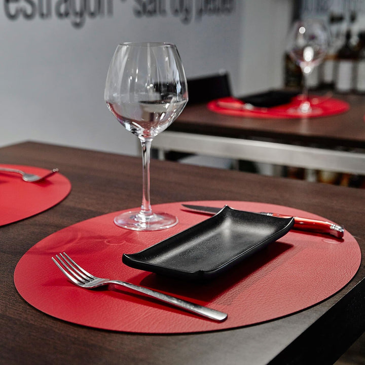 Lind DNA (982219) TABLEMAT, Tischmatte, rot oval 35 x 46 cm, 1 Stück