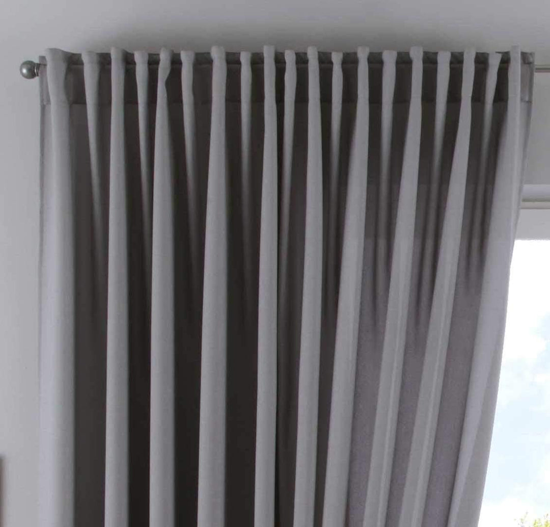 Vorhang Blickdicht »Palermo« HxB 250x300 cm Grau Gardine Extra Breit Matt Lichtdurchlässig Verdeckte