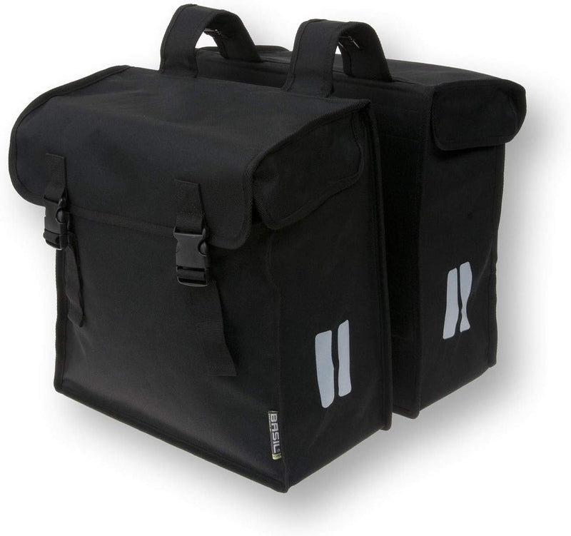 Basil Doppelpacktasche Mara XXL Fahrradtasche, Black, 36 cm x 16 cm x 45 cm, 36 cm x 16 cm x 45 cm