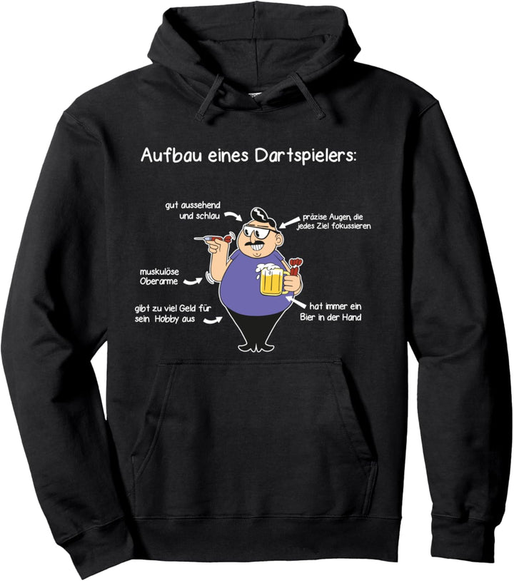 Dart Spruch Lustig Bier Outfit 180 Dartspieler Kostüm Hemd Pullover Hoodie