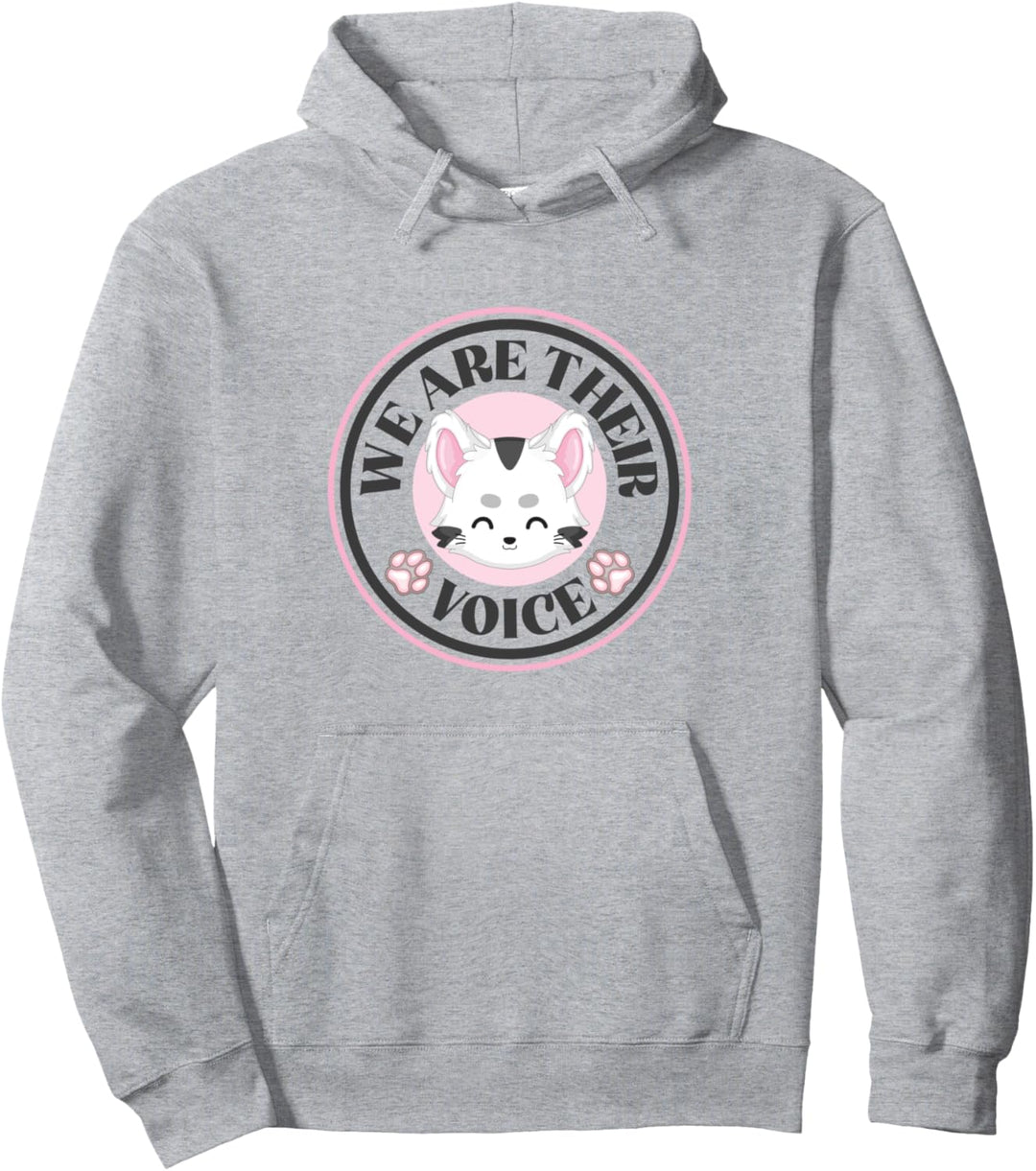 Veganer Spruch Geschenk We Are Their Voice Statement Vegetar Pullover Hoodie