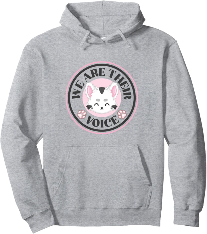 Veganer Spruch Geschenk We Are Their Voice Statement Vegetar Pullover Hoodie
