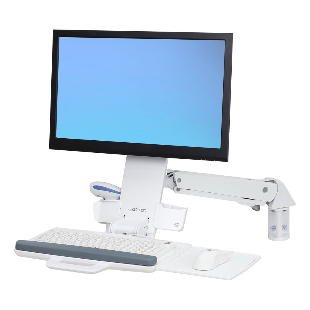 Ergotron Sit-Stand Combo Arm – Wandmontage für LCD-Display/Tastatur/Hülle/Barcode-Scanner – Aluminiu