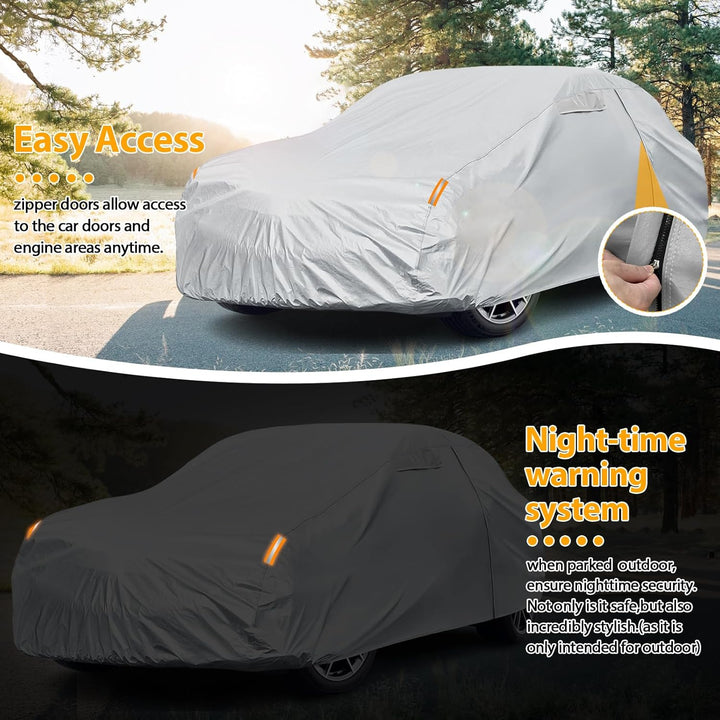 Autoabdeckung Wasserdicht für 2014–2025 Porsche Macan, Vollgarage Autoplane Auto Abdeckplane Winter