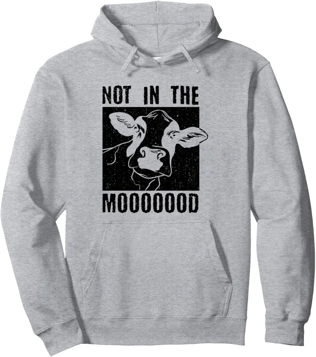 Nicht im Moood Ironic Farmer Design Pullover Hoodie