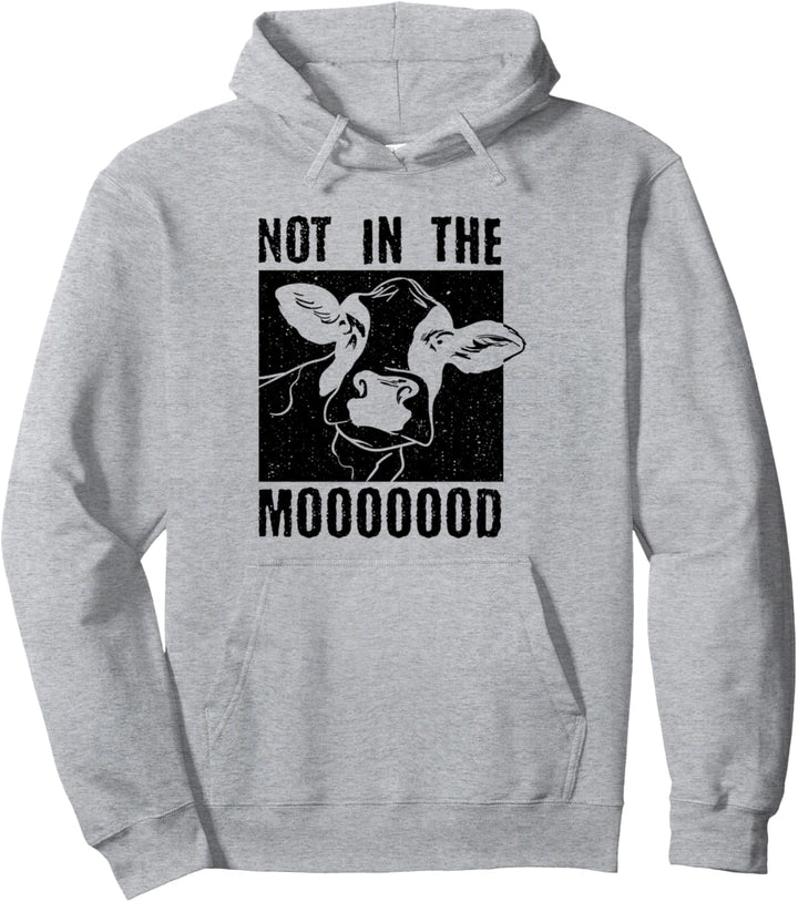 Nicht im Moood Ironic Farmer Design Pullover Hoodie