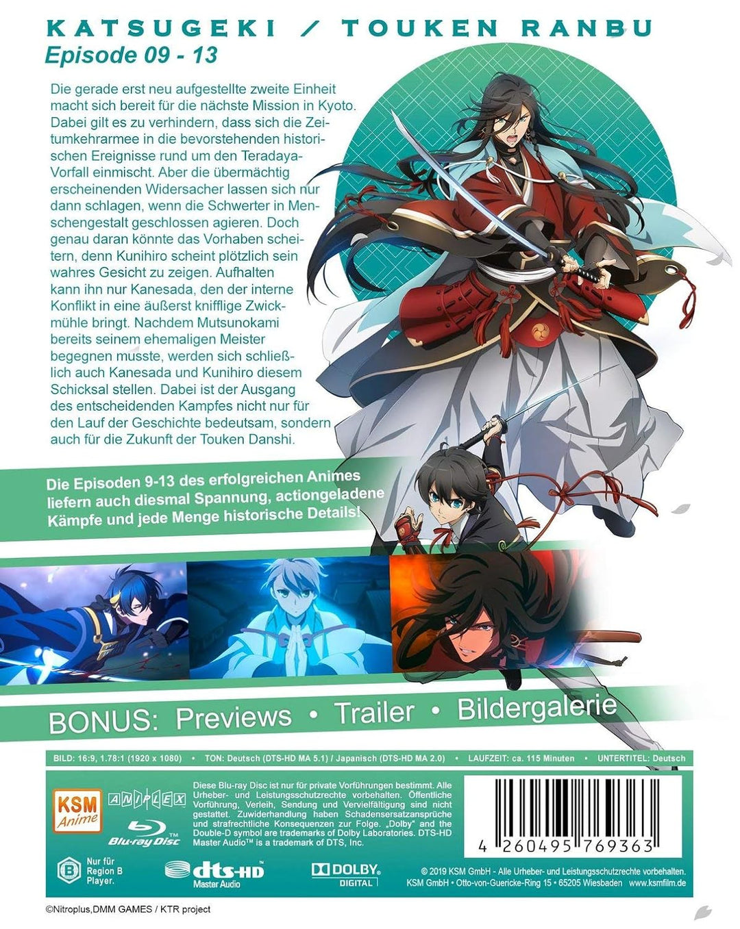 Katsugeki Touken Ranbu - Volume 3: Episode 09-13 [Blu-ray], Blu-ray