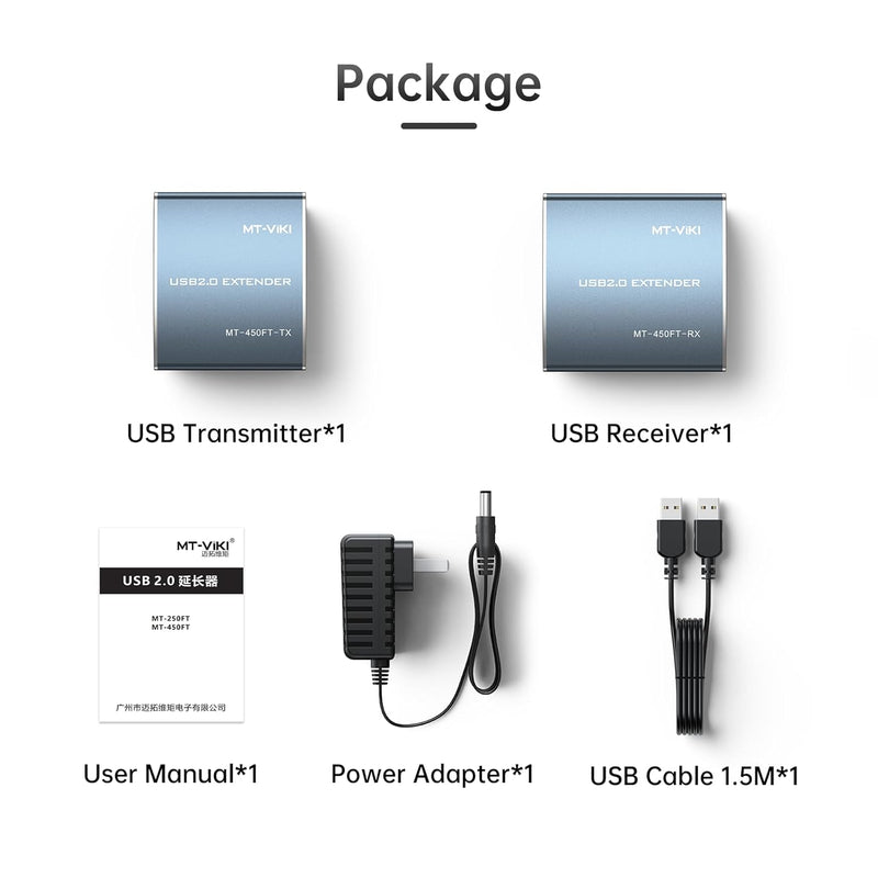 MT-VIKI USB Extender RJ45 Ethernet 100m USB über RJ45 Ethernet Cat6/Cat5/Cat5e Verlängerung Sender u