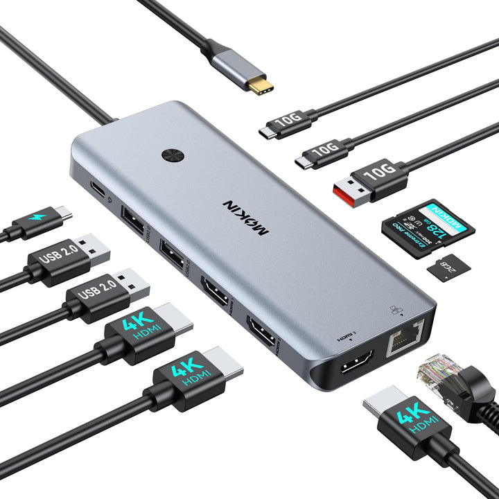 Laptop Docking Station 13 in 1(3HDMI+RJ45), 13 in 1(3HDMI+RJ45)