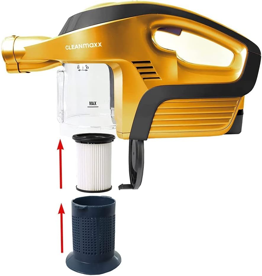 2 Hochwertige HEPA Filter - Für Akku Staubsauger CleanMaxx PC P008E und PC P009E passend - Wiederver