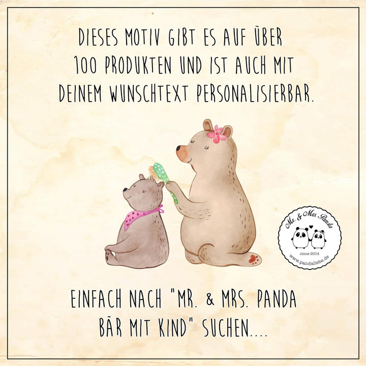 Mr. & Mrs. Panda Plastikbecher Bär Kind - Geschenk, Pott, Haferl, Muttertag, Mehrwegbecher, Mutter,