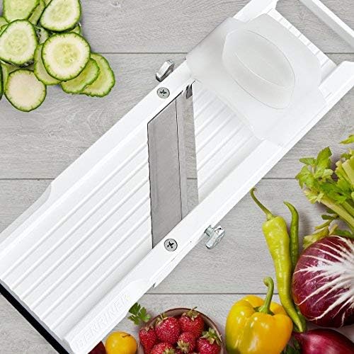 Benriner 64W Gemüsehobel Mandoline, 18/10 Edelstahl, Elfenbein Classic Slicer, Beige