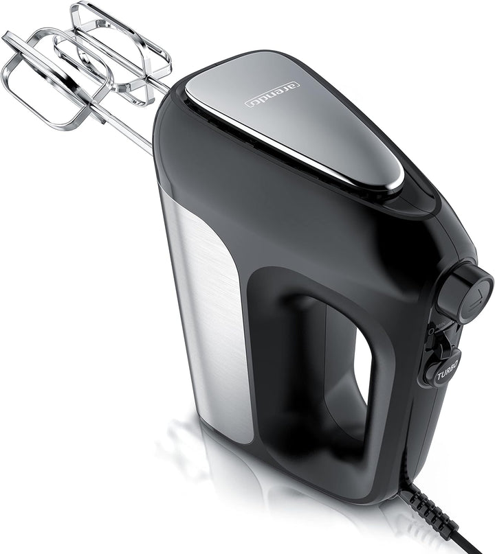 Arendo - Elektrischer Handmixer Handrührer 500 W - inkl. 2 Rührbesen und 2 Knethaken aus Edelstahl –