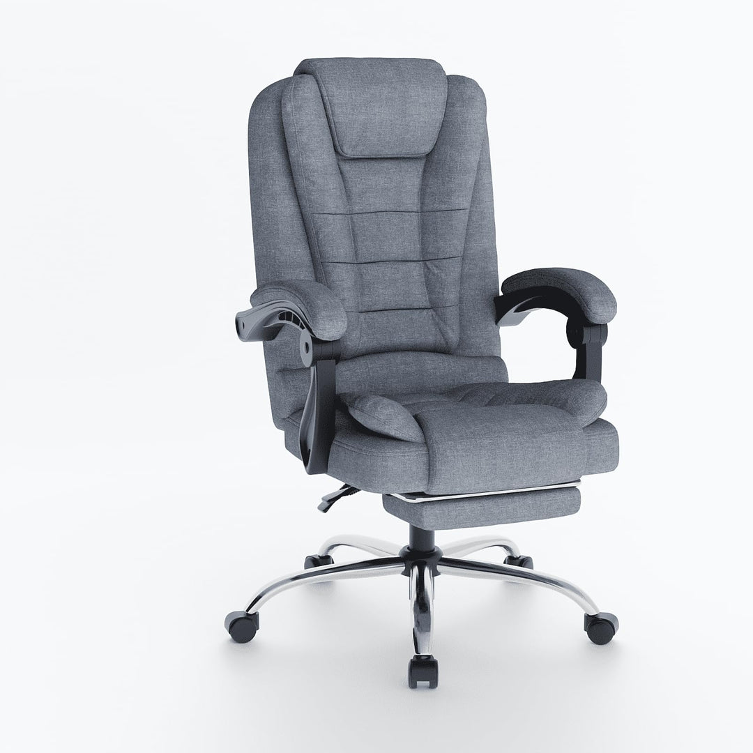 naspaluro Ergonomischer Bürostuhl mit Fussstütze, Schreibtischstuhl mit Hoher Rückenlehne, Gepolster