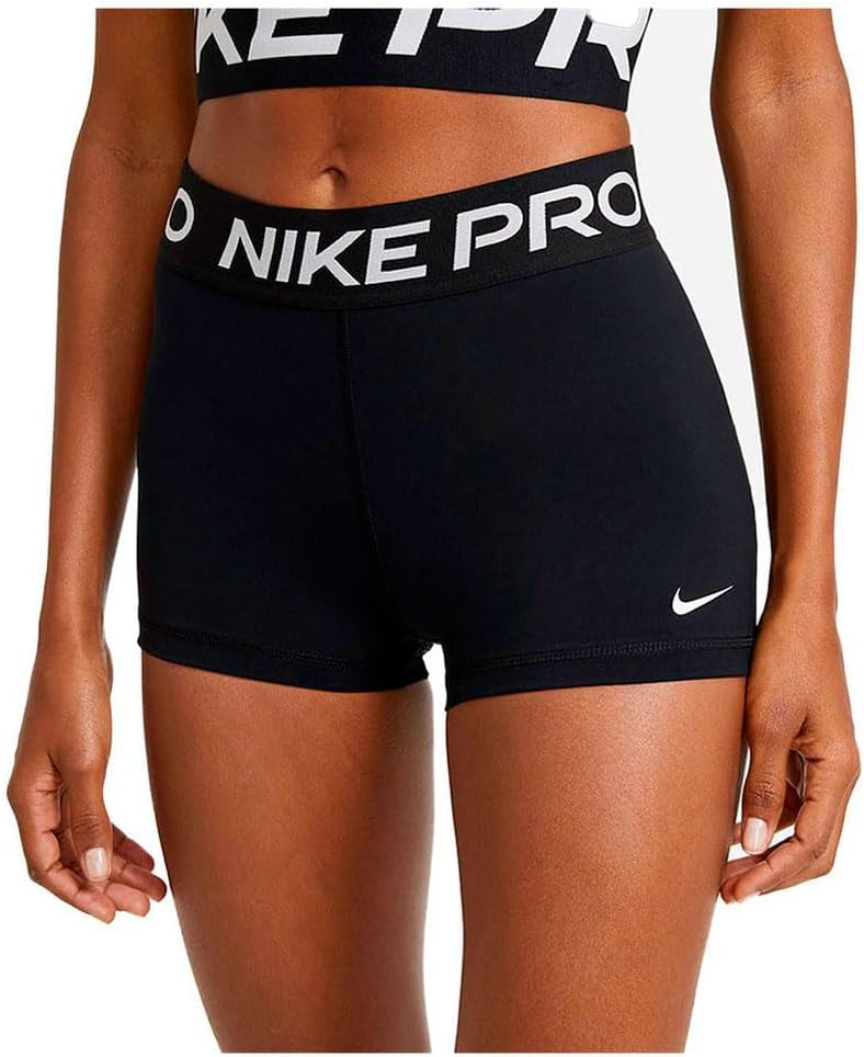 Nike Damen W Np 365 kort 3" Shorts, Black/White M Black/White, M Black/White