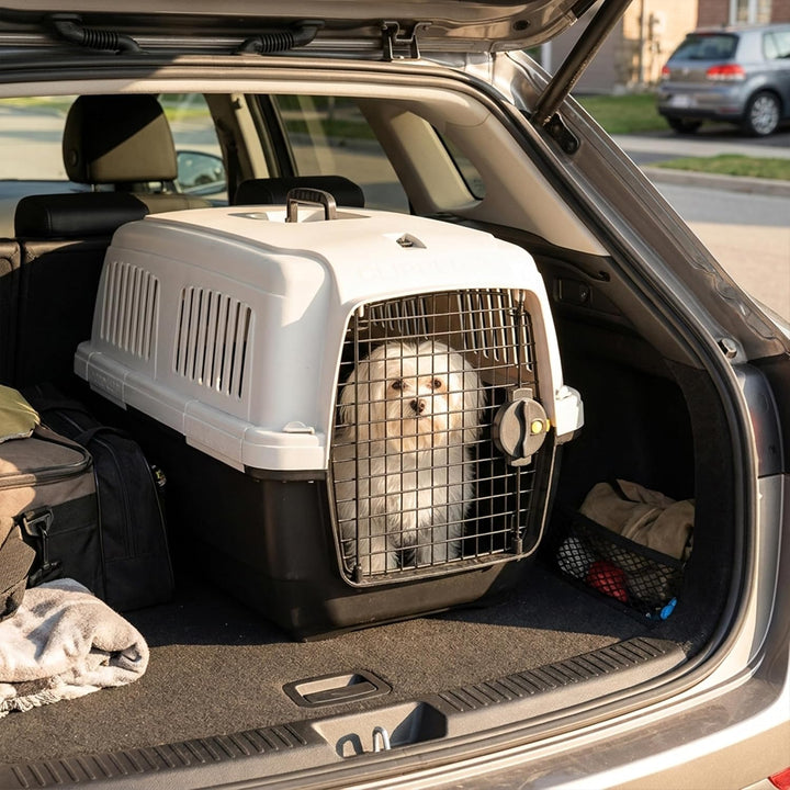 Ferplast Katzentransportbox Clipper 3, Hundetransportbox, IATA-zugelassene Reisebox, Haustiertranspo