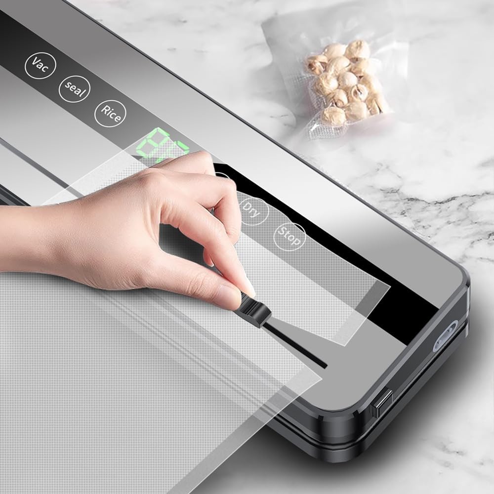 Vakuumiergerät für Lebensmittel, Vakuumiergerät für den Haushalt, fünf Modi, LED-Display, 65 kpa, Be