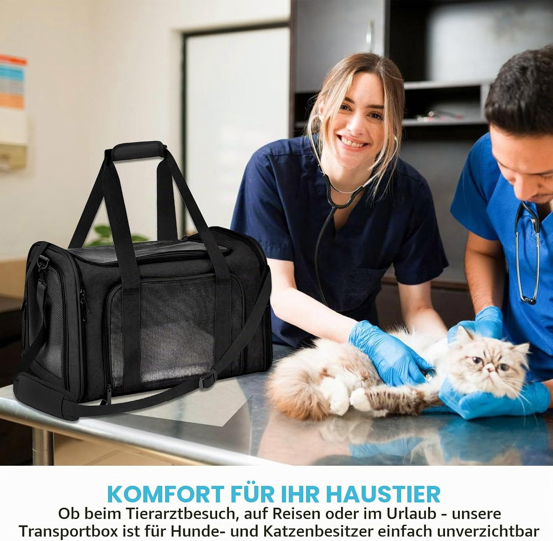Transporttasche Für Katze Hund,Katzentransporttasche,Faltbare Katzentransportbox, Tragbar Faltbare H
