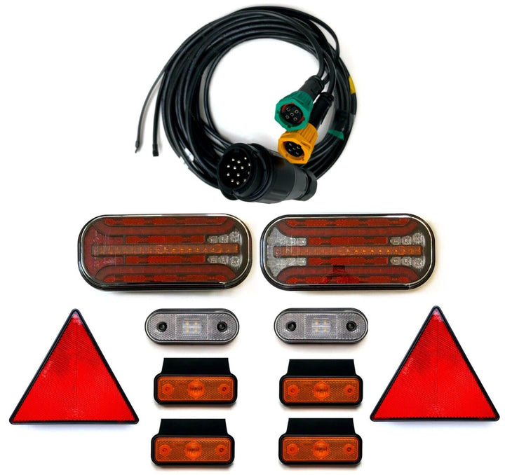 Anhängerbeleuchtung LED Rückleuchten LED Umrissleuchten 13 polig Kabel 7,7m Set