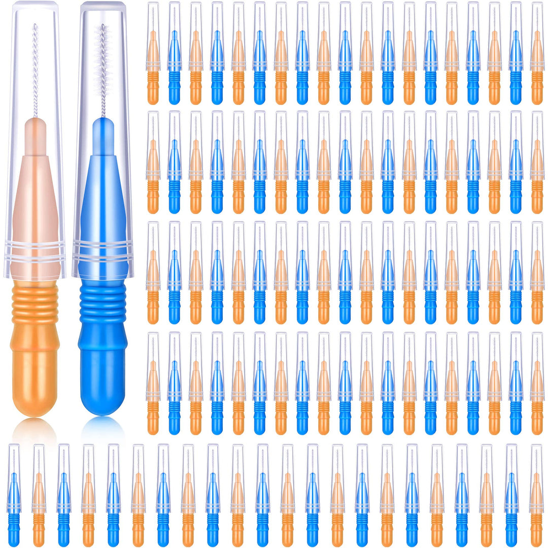 100 Stück Interdentalbürste Zahnstocher Dental Zahnseide Kopf Mundhygiene Interdentalbürste Zahnseid