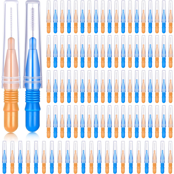 100 Stück Interdentalbürste Zahnstocher Dental Zahnseide Kopf Mundhygiene Interdentalbürste Zahnseid